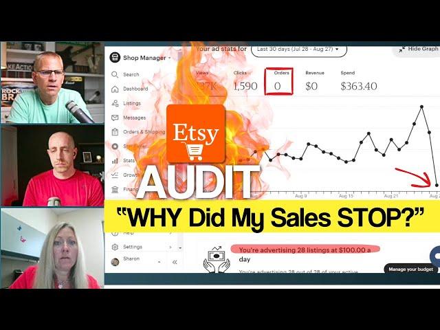 WHY Her Etsy Sales SUDDENLY Dropped Overnight  - Etsy Shop Audit