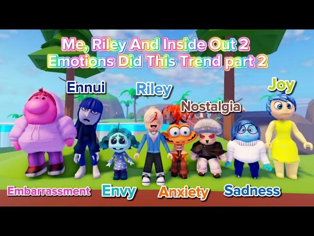 ME, RILEY And INSIDE OUT 2 EMOTIONS Did This Trend Part 2 🩷🩵 - Roblox Trend 2024 ¦ My Gaming Town