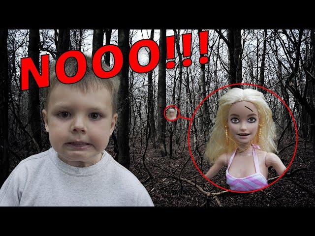 WE FOUND THE CREEPY CURSED BARBIE DOLL IN THE WOODS!! *SHE ATTACKED US!!