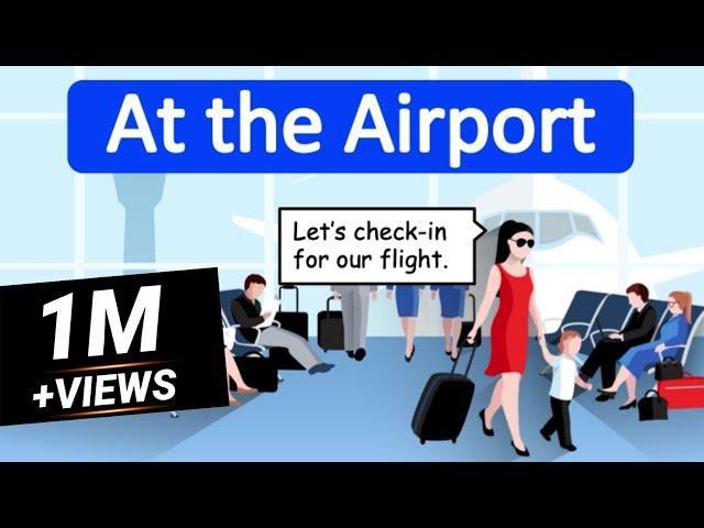 Airport Conversation in English     Learn through conversation