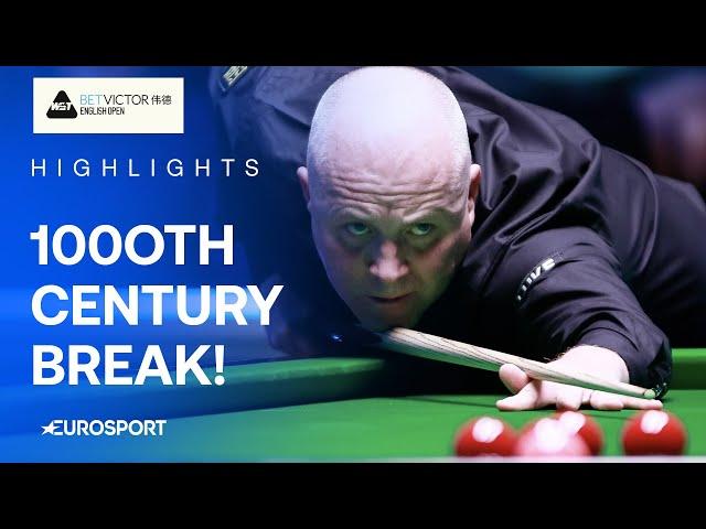  John Higgins' 1000th century break! | Eurosport Snooker