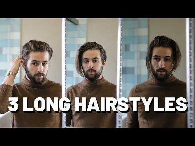 3 LONG and MEDIUIM Hairstyles for MEN | Easy Hairstyles for Mens Hair