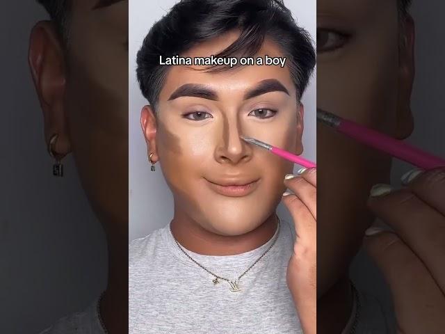 Latina makeup on a boy #shorts #latinamakeup