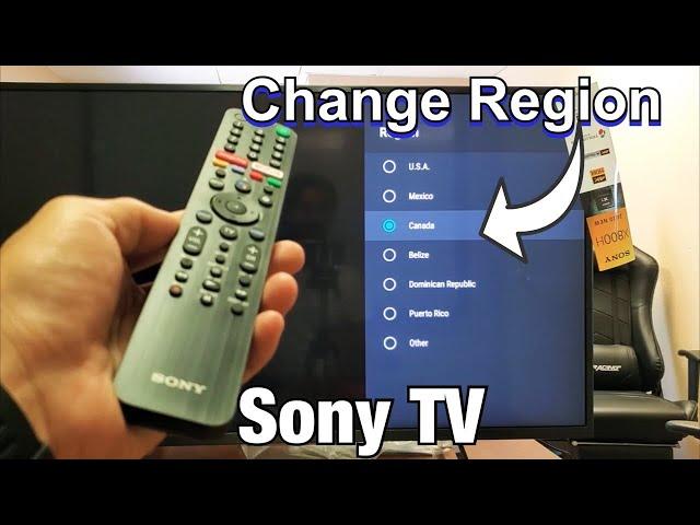 Sony Smart TV: How to Change Region / Country