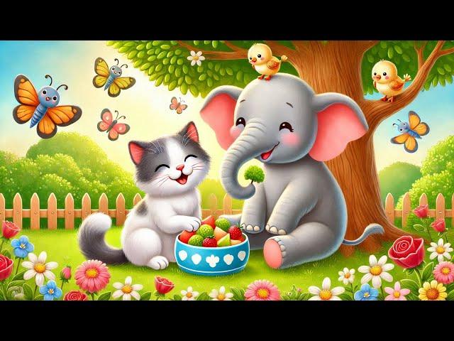 बिल्ली और हाथी की दोस्ती | بلی اور ہاتھی کی دوستی | English Nursery Rhymes & Kids Song