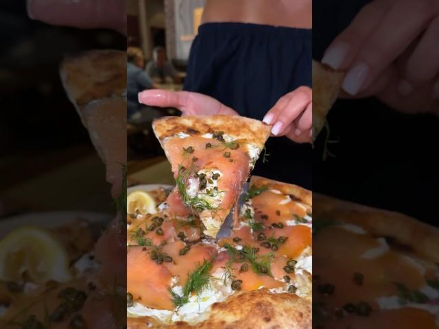 Do you like SMOKED SALMON PIZZA?!BRUNCH @ OSTERIA FIORELLA LAS VEGAS #shorts #pizza