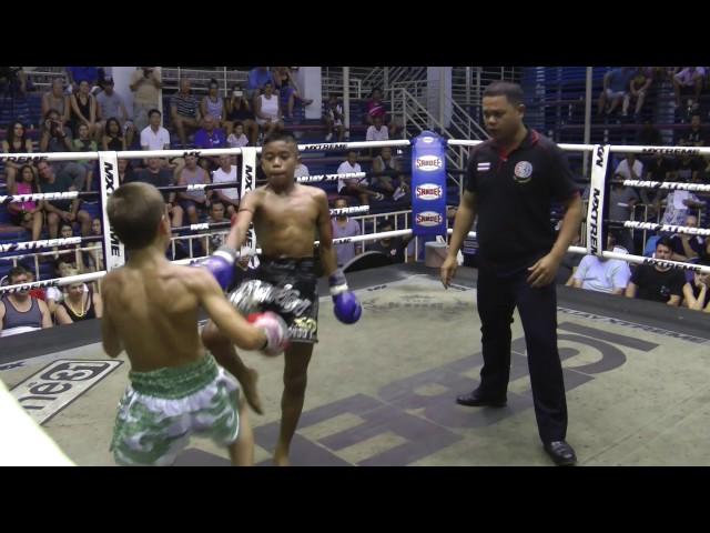 Daniel from Russia (Sinbi Muay Thai) fights at Bangla Boxing Stadium- 2/8/2017