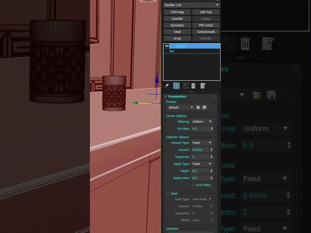3dsmax tricks 101 ( chamfer ) #3dsmax #vray #architect