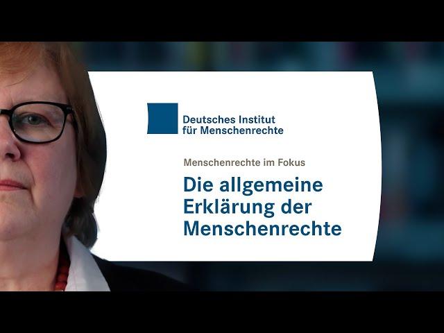 DGS: Menschenrechte im Fokus – Die Allgemeine Erklärung der Menschenrechte