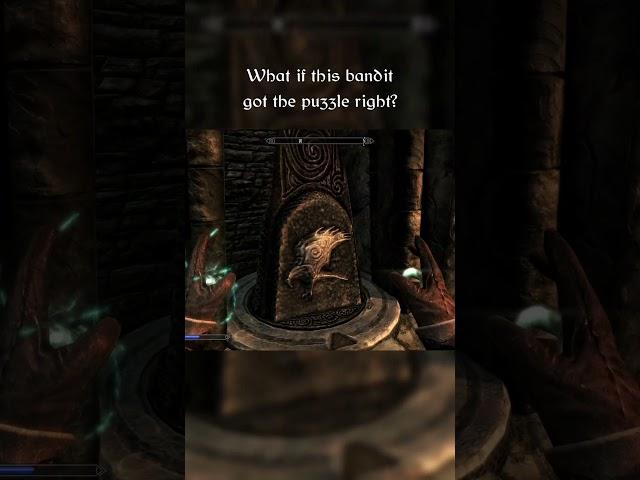 What If This Bandit Got The Puzzle Right? #skyrim #elderscrolls #gaming