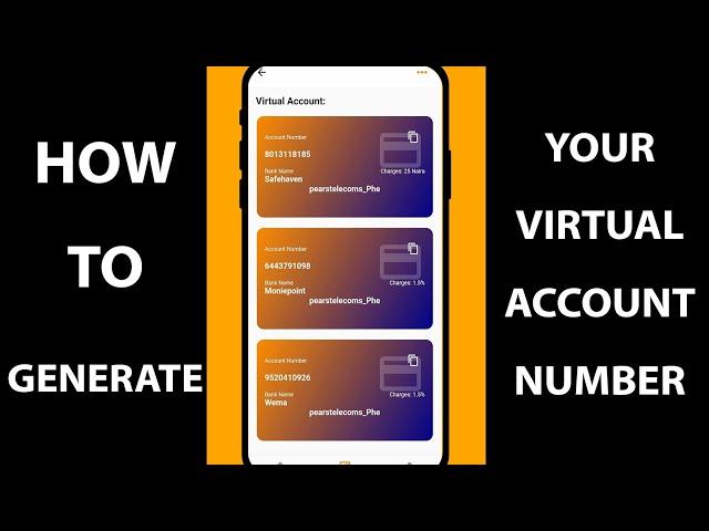 HOW TO GET AN ACCOUNT NUMBER TO FUND YOUR PEARS TELECOMS ACCOUNT