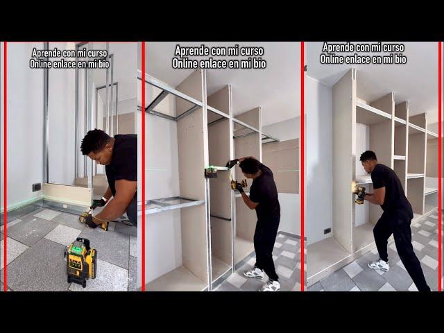 Cliente con poco dinero decidió hacer el closet en drywall porque en melamine le salía muy caro