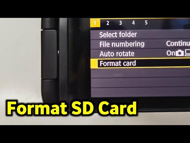 Format Sd Card In Canon Camera | How To Format Dslr Memory Card