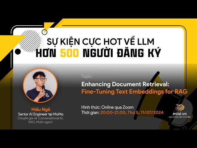 Workshop "Enhancing Document Retrieval: Fine-Tuning Text Embeddings for RAG" - Mì AI