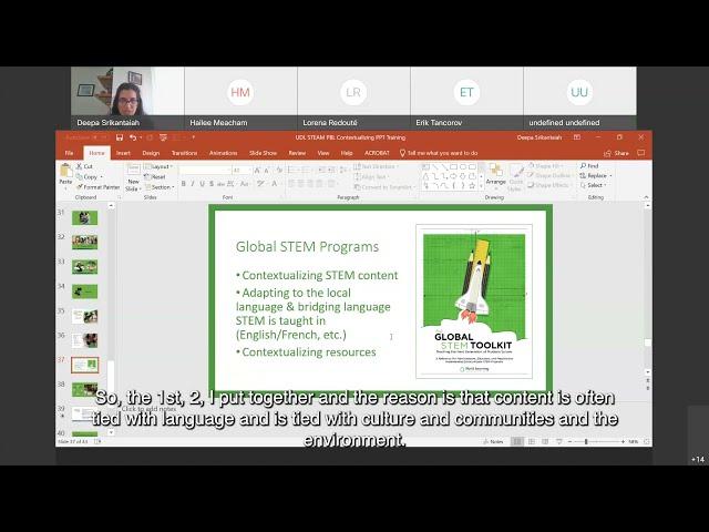 Contextualizing STEAM Lesson Plans - Global STEM Network Training