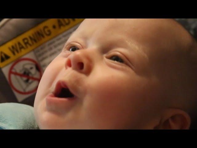 4 month old baby tries to sing to Karen Carpenter song,  Melts Hearts.