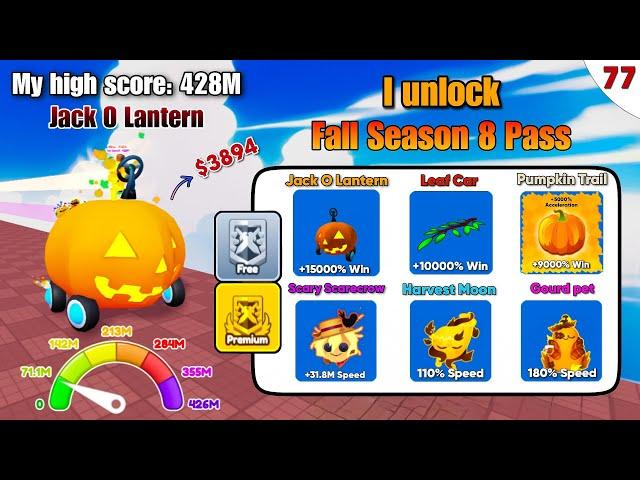 I Unlock Full Season 8 Pass | Jack O Lantern - Gourd Pet & Race Clicker Roblox #78