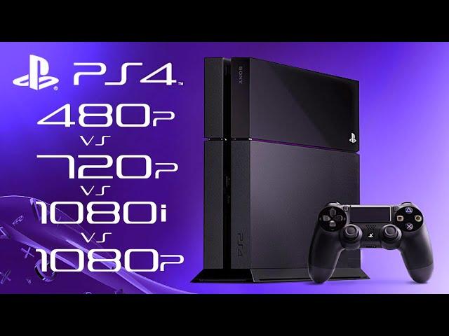 PS4 - 480p vs 720p vs 1080i vs 1080p comparison (up close)