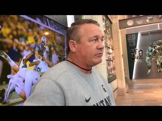 Michigan State DEs coach Mark Snyder previews Maryland