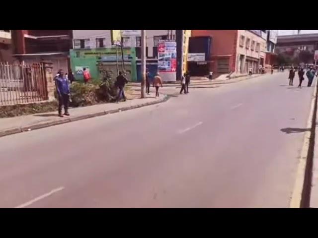 Mururi tv phone's snatched by goons while live on his YouTube during today's protect in Nairobi