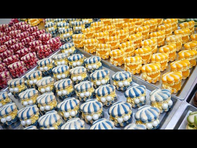 Making Mysterious and Variety of seashell macarons / Korean street food