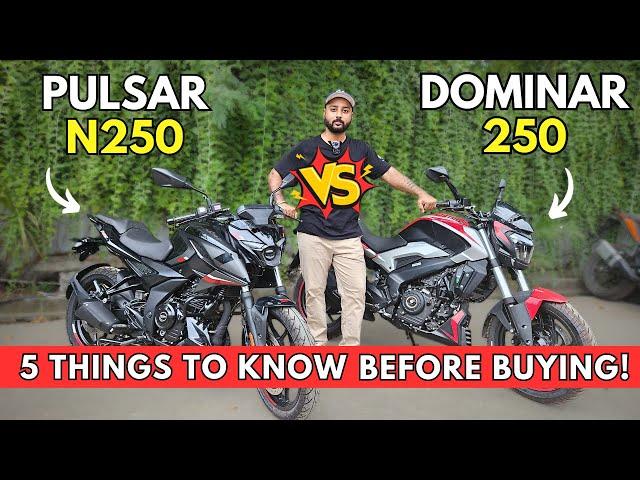 Bajaj Pulsar N250 vs Dominar 250 | Comparison review | Which is better 250cc Bike #bajaj