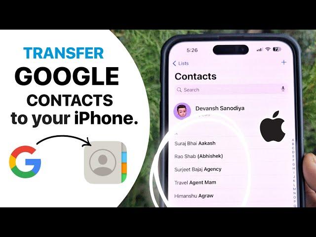 How to Transfer Google Contacts to iPhone(2024) | Import/Move Google Contacts to iphone