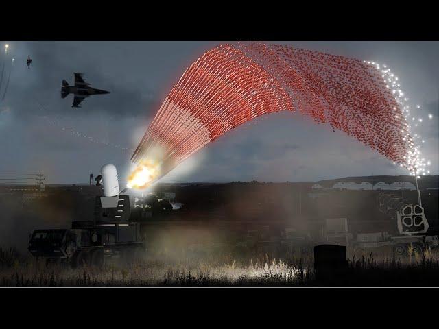 F-16 Jet Attack on Military Ammunition Depot - Airfield - C-RAM - Military Simulation - ArmA 3