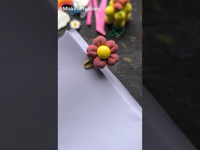 Making bookmark with super clay #clay #craft #diy #shorts #shortsfeed #claycraft #art #bookmark