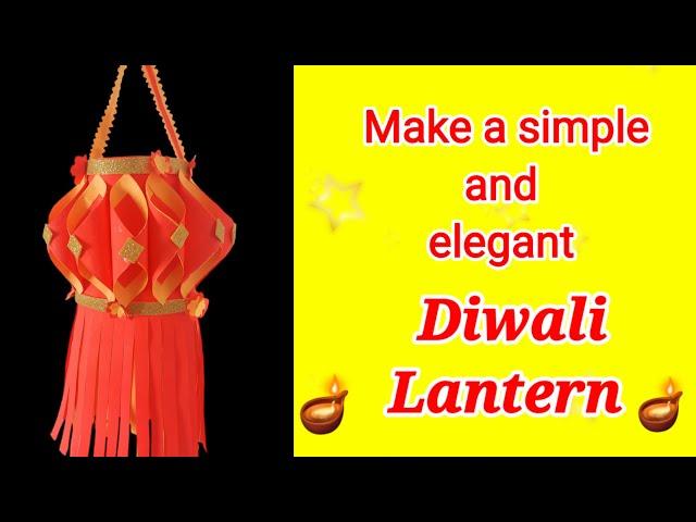 Make a simple and easy Diwali decoration ideas/ Akashkadil / diwali lantern  Rishu's activity &fun