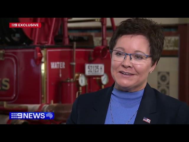 US fire chief tours Sydney's fire stations and meets firies  9 News Australia