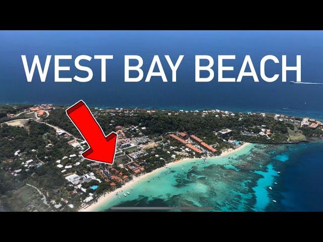 West Bay Beach From The Air And Ground While Landing In Roatan, Honduras