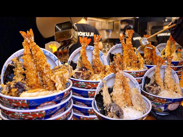 Amazing skill !! Japanese tempura rice bowl making master - Korean street food