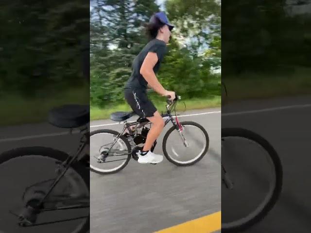 Wheelies On Custom Motorized Bike