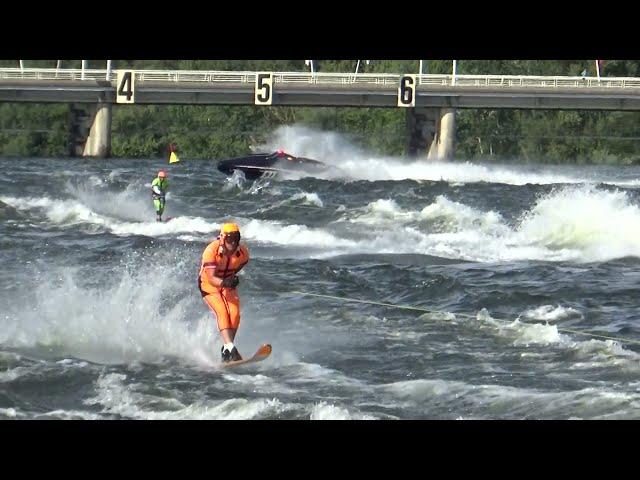 2019 World Championships of water ski racing Vichy France. These guys are maniacs!