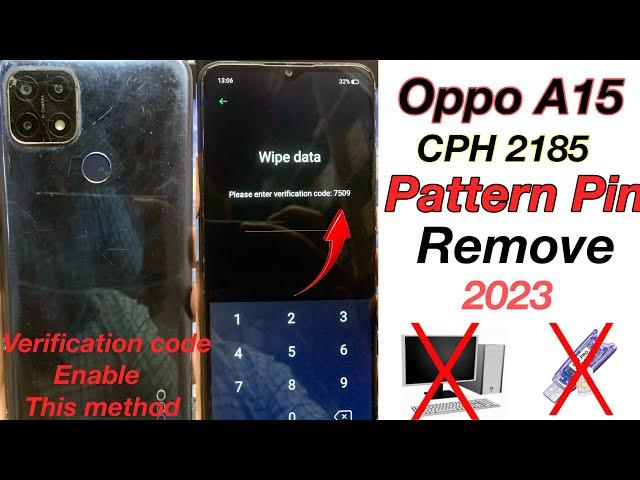 OPPO A15 Cph2185 Hard Reset | Oppo A15 Unlock Without PC New Method 2023