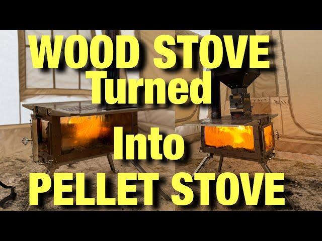 Wood Stove with PELLET STOVE BURNER BUTTERFLY HOT Tent Stove