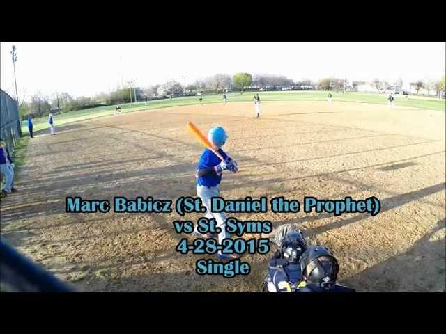 Marc Babicz (St. Daniel the Prophet) vs St. Syms 4-28-2015 (ShortRangeMissile) (Single)