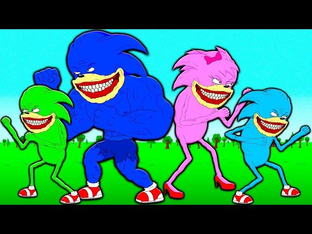 FAMILY OF MUSCLE SHIN SONIC TAPES! 1 DAY IN THE LIFE Cartoon Animation