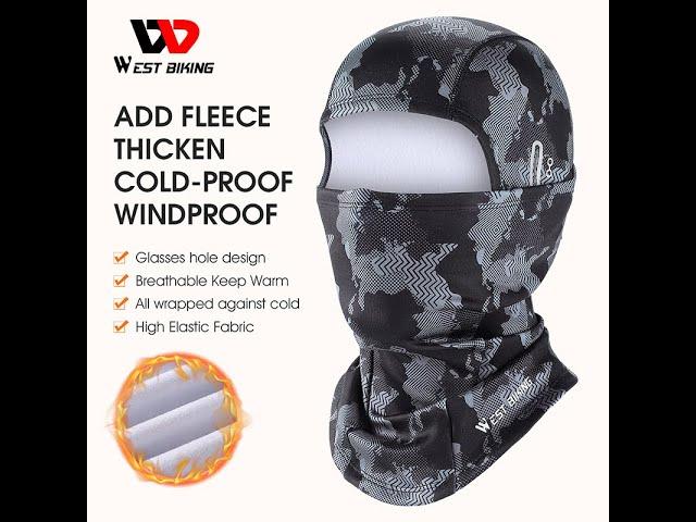 WEST BIKING Full Face Mask UV Sun Protection Cycling Mask  Balaclava Hat Bike Scarf Warm 0201345