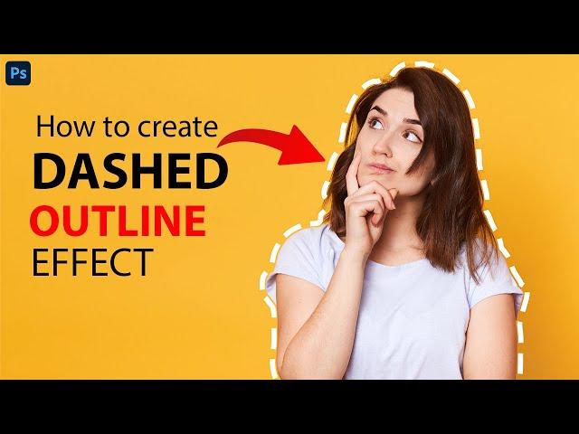 How to create a Dashed or Dotted Outline in Photoshop Tutorial | adobe photoshop | MS Graphics