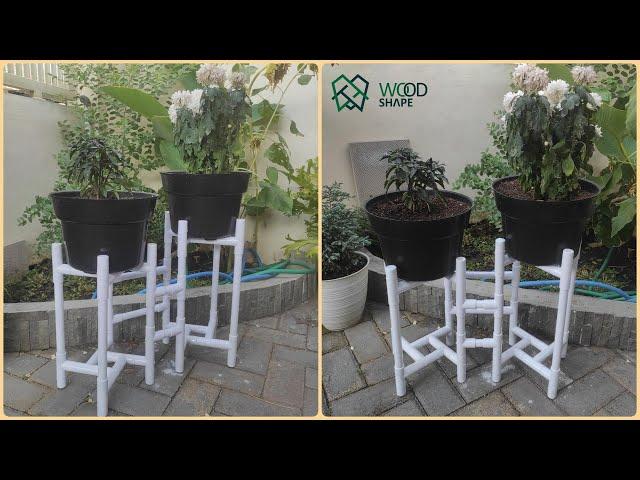 Make Double Stand Plant Flower with PVC Pipe | Diy Tutorial