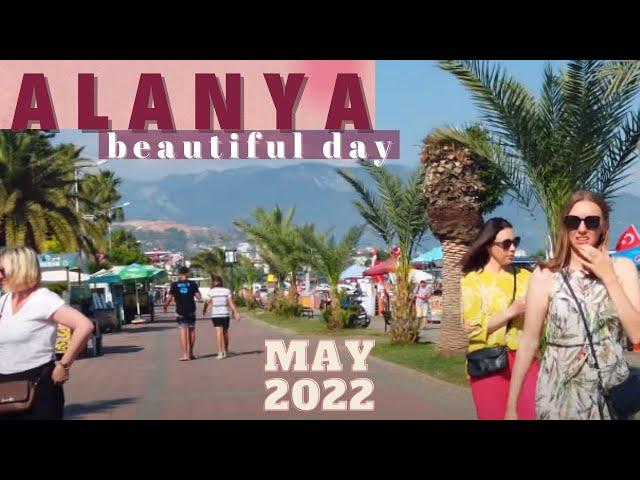 alanya antalya walking tour may 2022 ! marina ! alanya city center ! turkey holiday trip ! 4k video