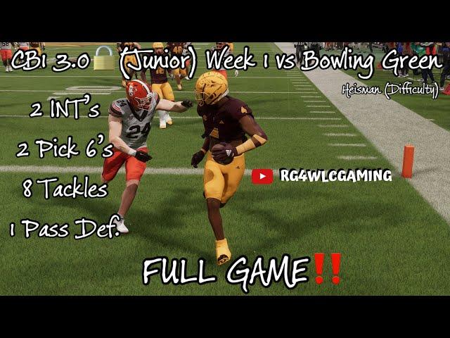 CB1 3.0 (JR) Week 1 vs BGSU (Live Stream) College Football 25 #rg4wlcgaming