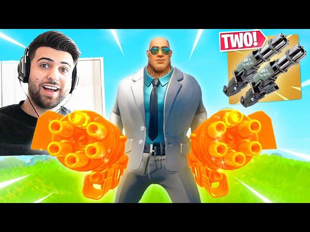 How To Get TWO *MYTHIC* MINIGUNS! (Broken!) - Fortnite Battle Royale Challenge