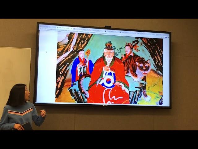 Student presentation about Korean Buddhist art @ University of Cincinnati