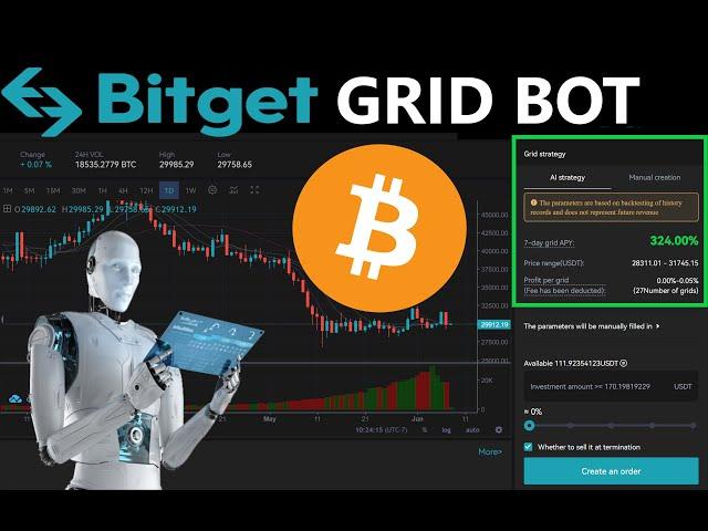 How To Setup New FREE BITGET Spot Grid Bot - Bitcoin BTC Crypto Trading  Strategy - Tutorial Guide