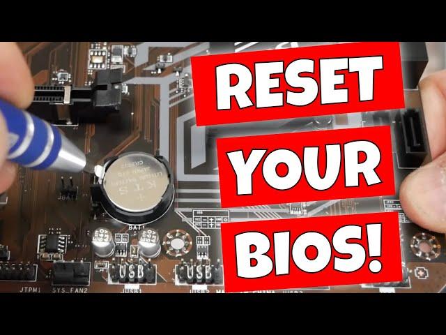 How To RESET Your PC BIOS Or Change The CMOS Battery