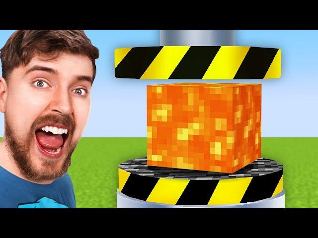 I Used MrBeast's Hydraulic Press in Minecraft