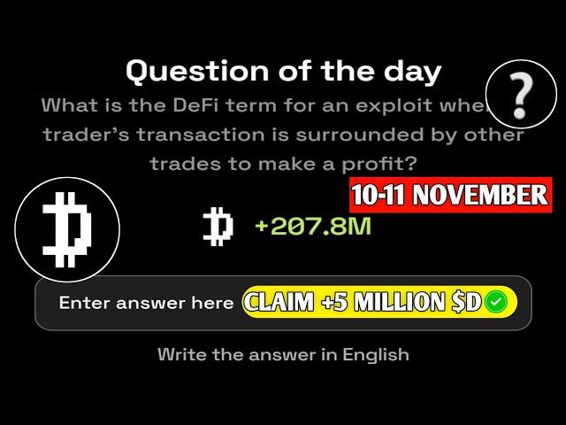 Dropee Question of the day Code Today 11 November | Dropee Question of the day Code | Dropee Code